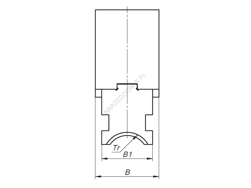 Rysunek techniczny: Szczęki do uchwytu tokarskiego SDM 250 dzielone, miękkie KPL 4 szt do: 43** - BISON-BIAL